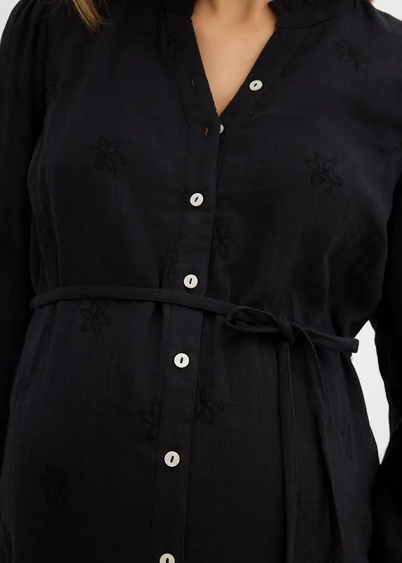 Robe-chemise de grossesse en gaze de coton douce, bonprix