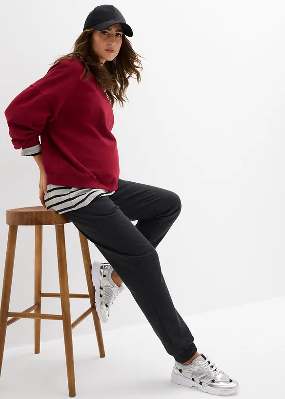 Pantalon de grossesse doux à taille élastiquée, bonprix