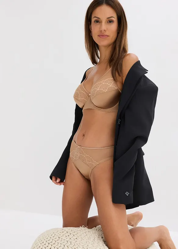 Lot de 2 slips avec effet brillant, bonprix