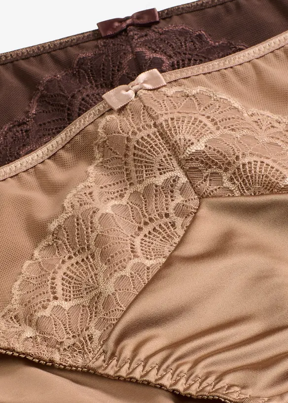 Lot de 2 slips avec effet brillant, bonprix