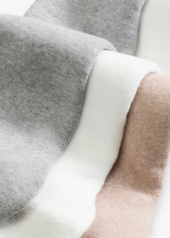 Lot de 3 paires de chaussettes hautes thermiques avec intérieur éponge doux, bonprix