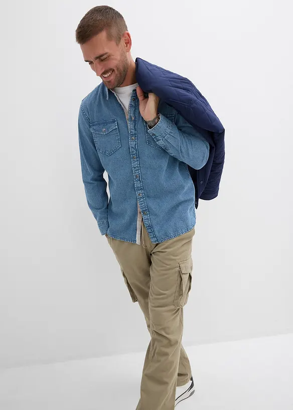 Chemise en jean 100% coton, bonprix