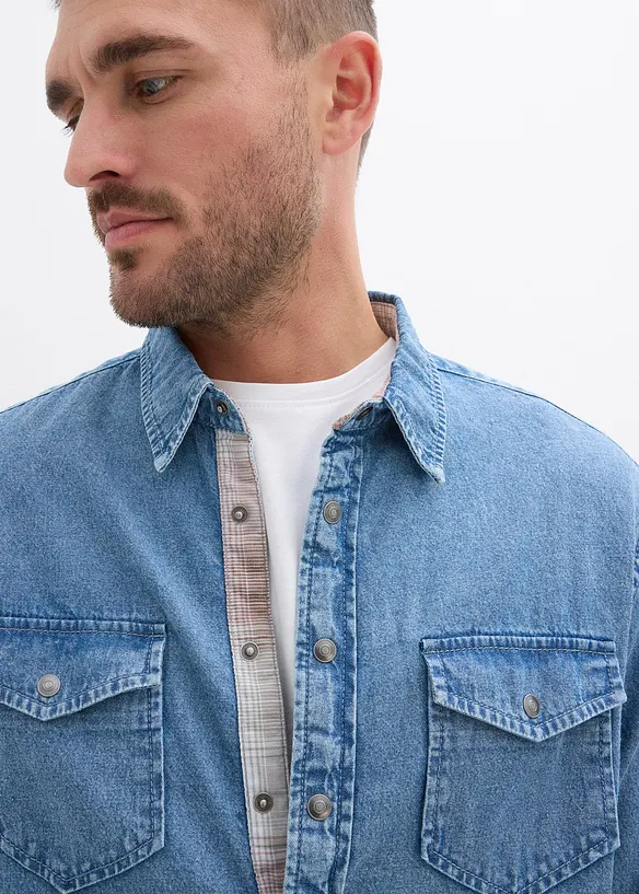 Chemise en jean 100% coton, bonprix