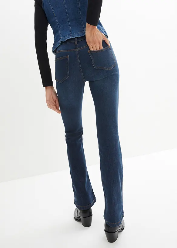 Jean bootcut taille mi-haute, extensible, bonprix