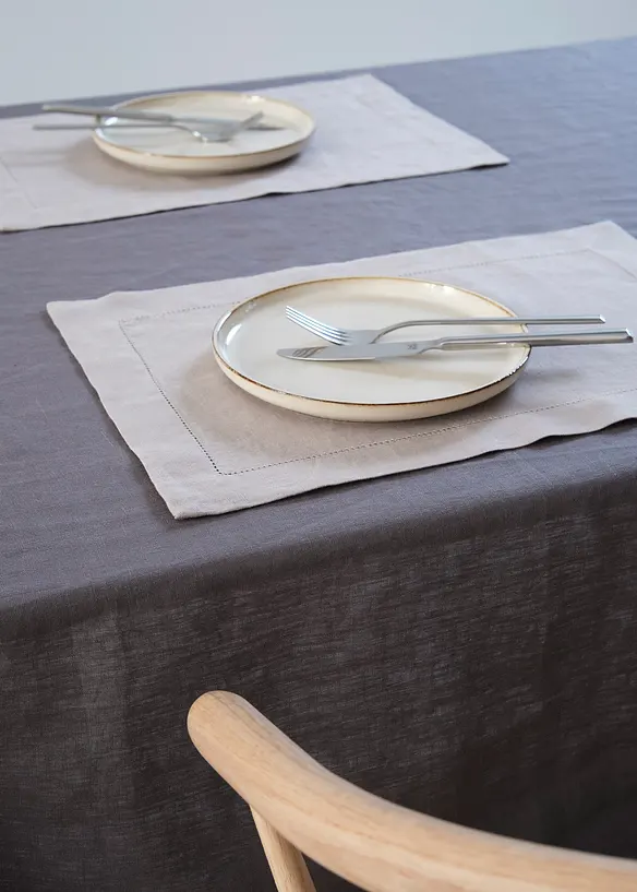 Lot de 2 sets de table en lin, bonprix