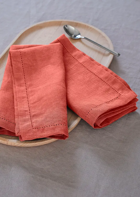 Lot de 2 serviettes de table en lin, bonprix