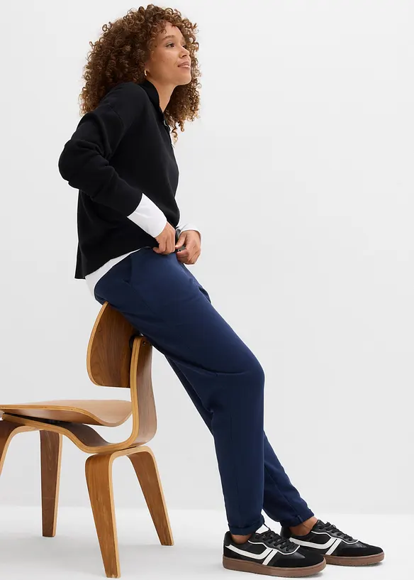 Pantalon en molleton, taille élastiquée, bonprix