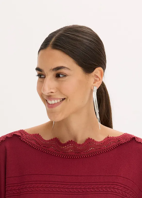 Pull fluide en fine maille de viscose m&eacute;lang&eacute;e, bonprix