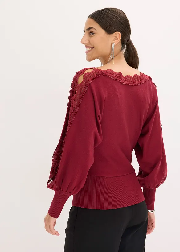 Pull fluide en fine maille de viscose m&eacute;lang&eacute;e, bonprix
