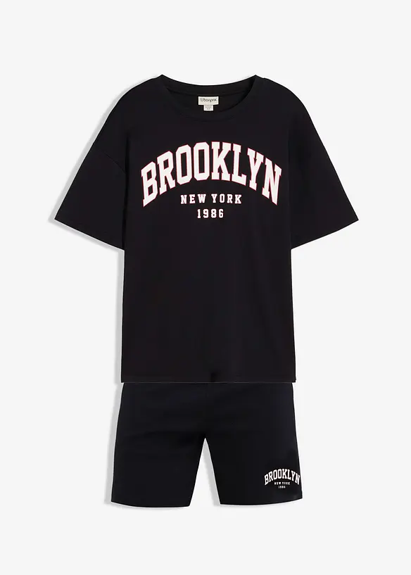 T-shirt et short en coton épais (ens. 2 pces), bonprix