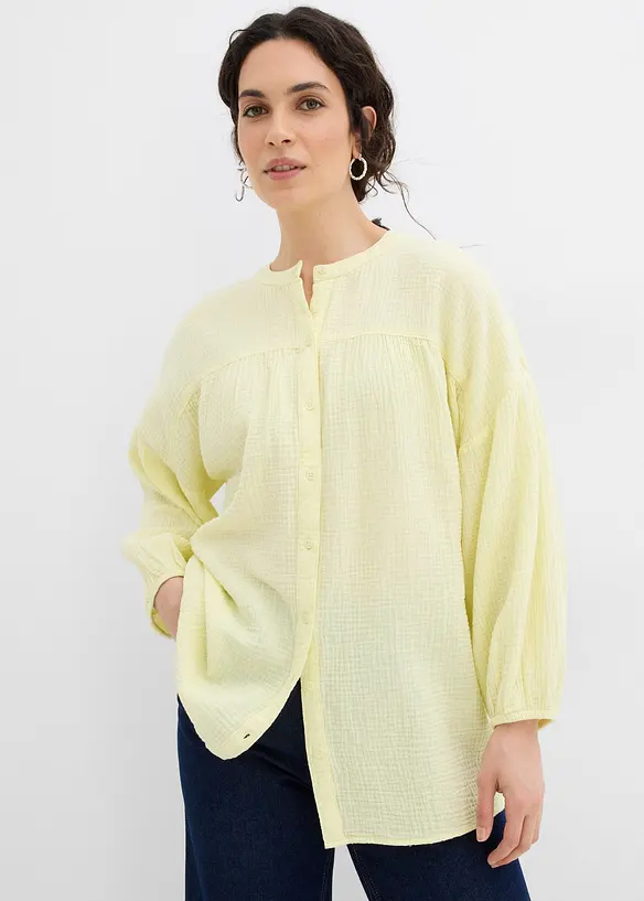 Chemisier oversize en gaze de coton, bonprix