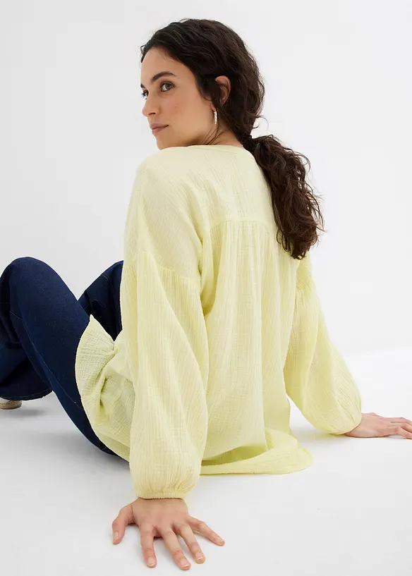 Chemisier oversize en gaze de coton, bonprix