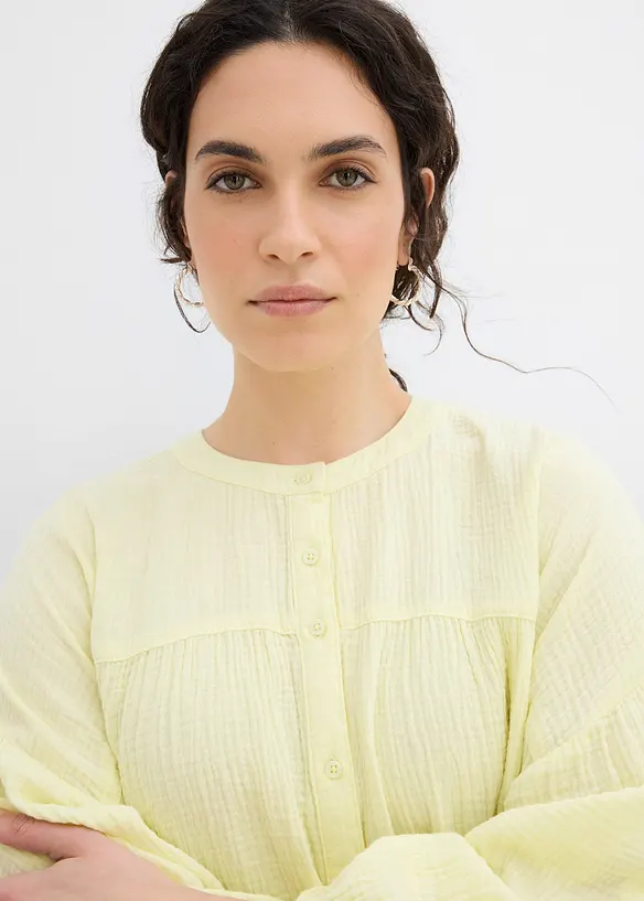 Chemisier oversize en gaze de coton, bonprix