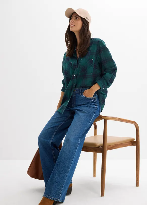 Jean large taille mi-haute, bonprix