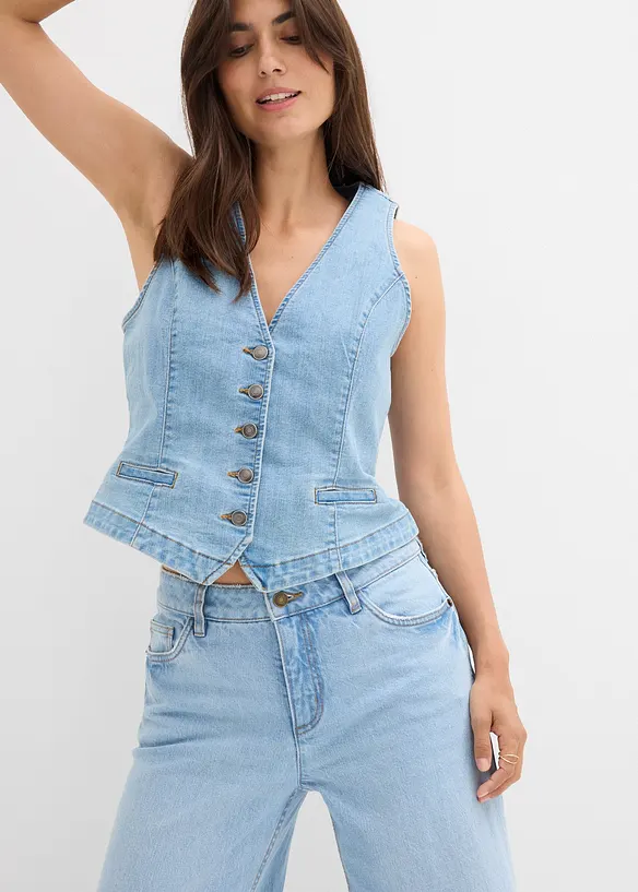 Jean large taille mi-haute, bonprix