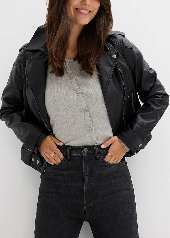 Jean skinny taille haute, cropped, bonprix