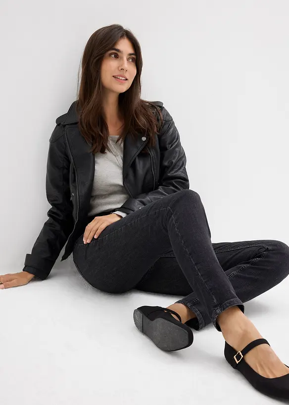 Jean skinny taille haute, cropped, bonprix