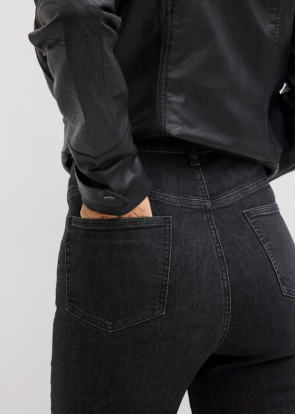 Jean skinny taille haute, cropped, bonprix