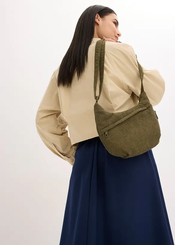 Sac à bandoulière en velours côtelé, bonprix