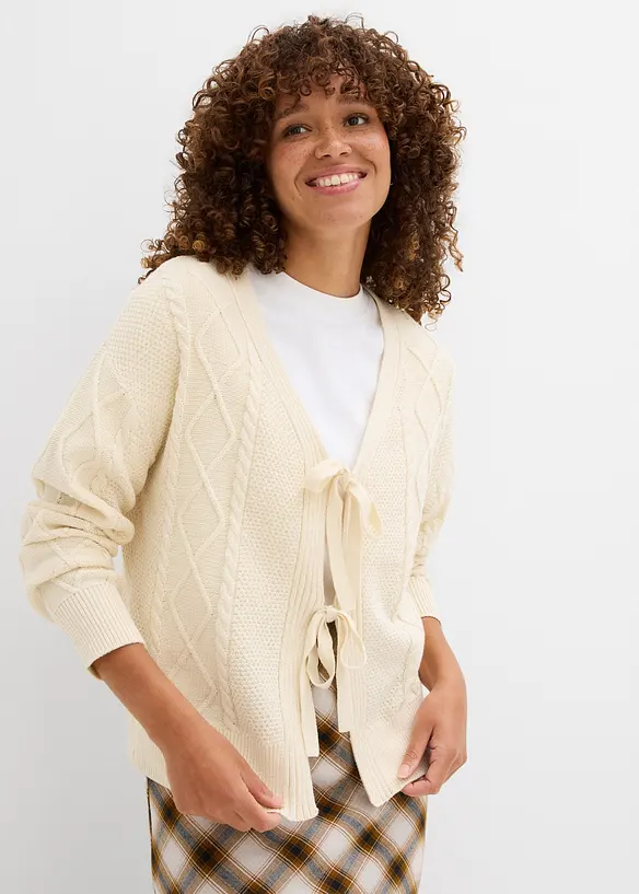 Gilet en maille à nouettes, bonprix
