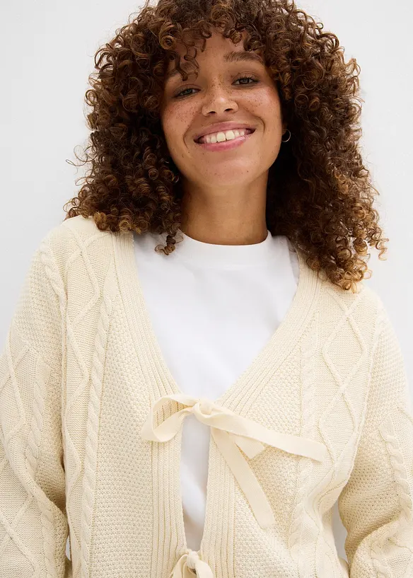 Gilet en maille à nouettes, bonprix