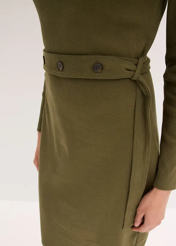 Robe midi en coton extensible, bonprix