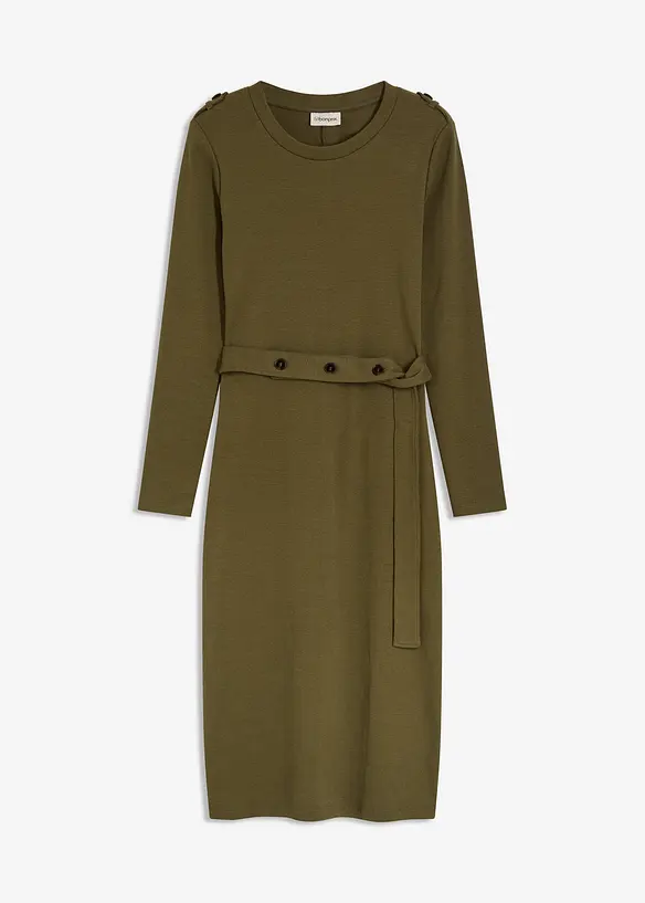 Robe midi en coton extensible, bonprix