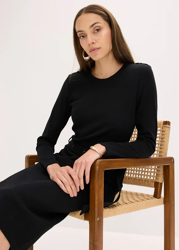 Robe midi en coton extensible, bonprix