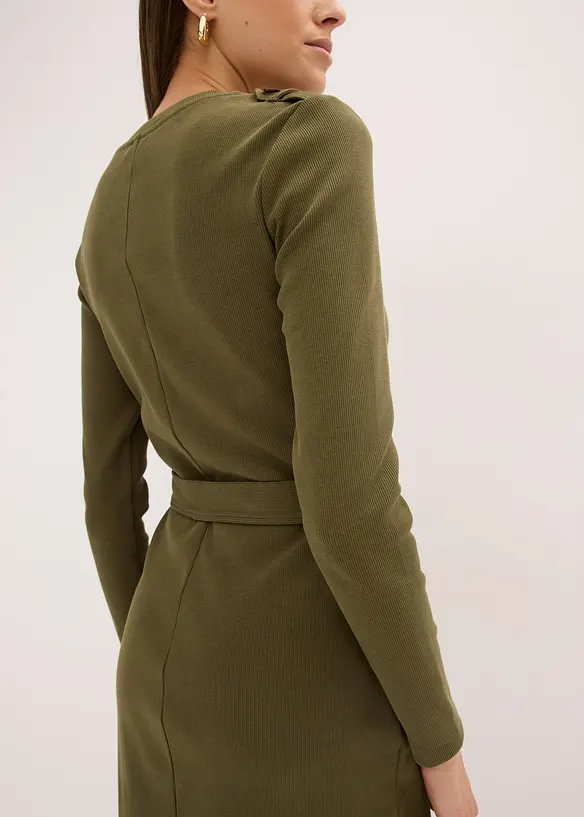 Robe midi en coton extensible, bonprix