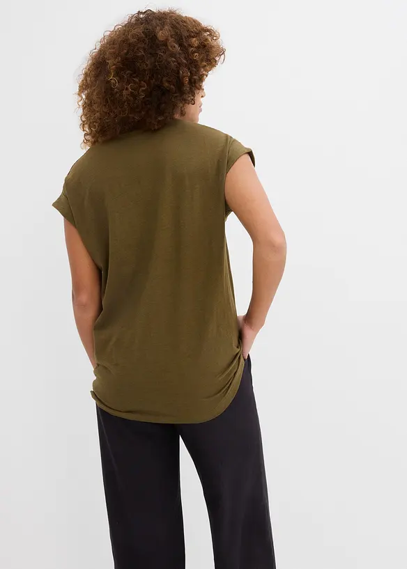 Lot de 2 T-shirts longs 100% coton, bonprix