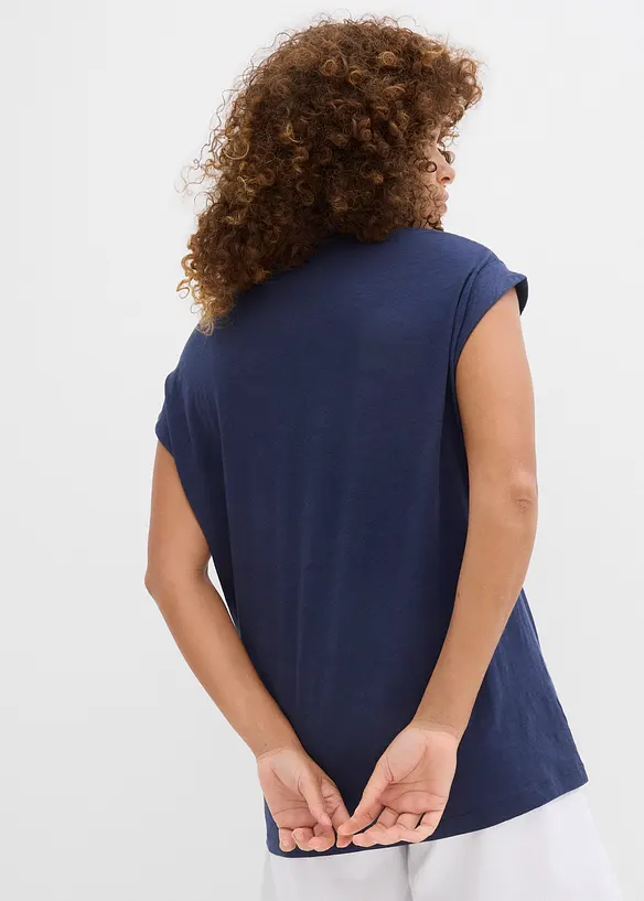 Lot de 2 T-shirts longs 100% coton, bonprix