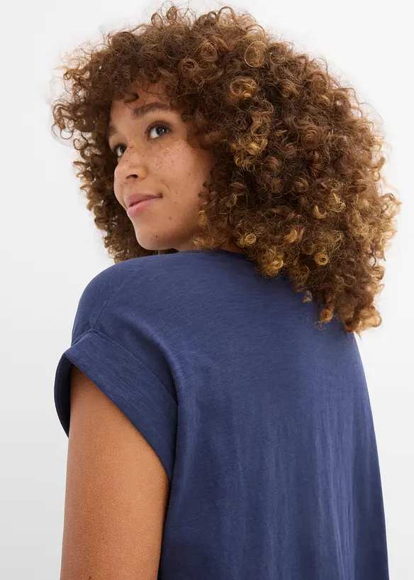 Lot de 2 T-shirts longs 100% coton, bonprix