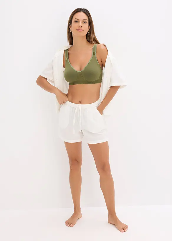 Lot de 2 soutiens-gorge coton moulés sans armatures, bonprix