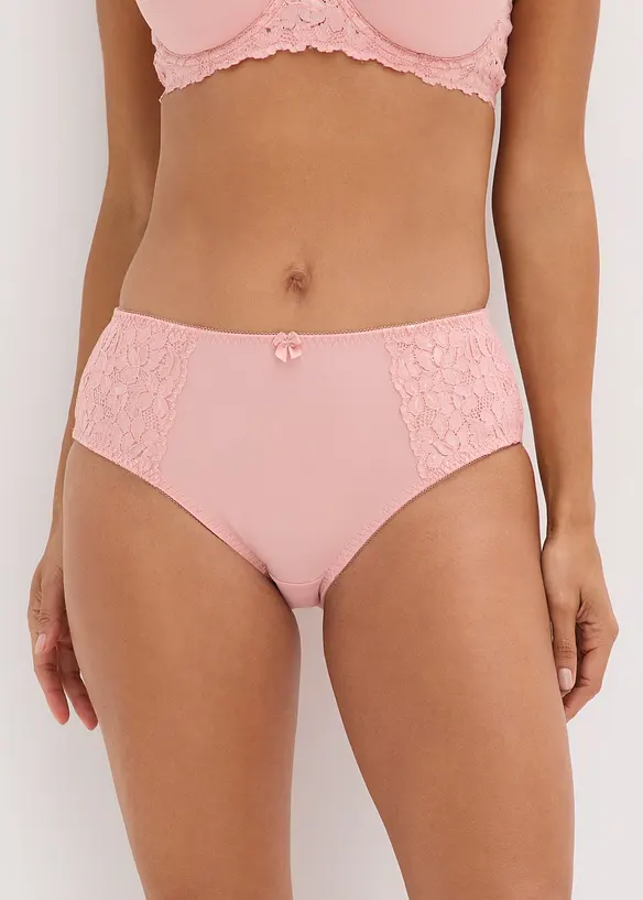 Lot de 2 slips Maxi avec dentelle, bonprix