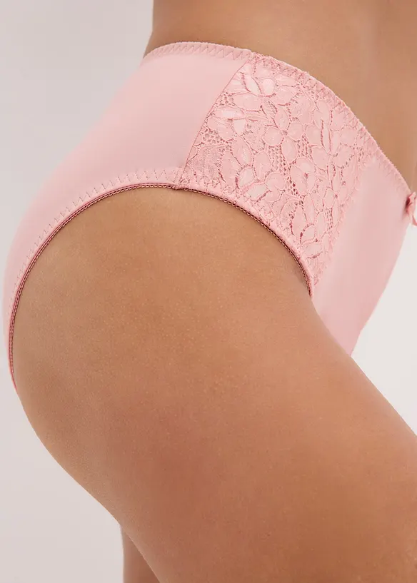 Lot de 2 slips Maxi avec dentelle, bonprix