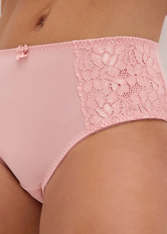 Lot de 2 slips Maxi avec dentelle, bonprix