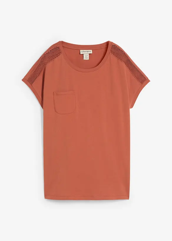 T-shirt ample avec dentelle, bonprix