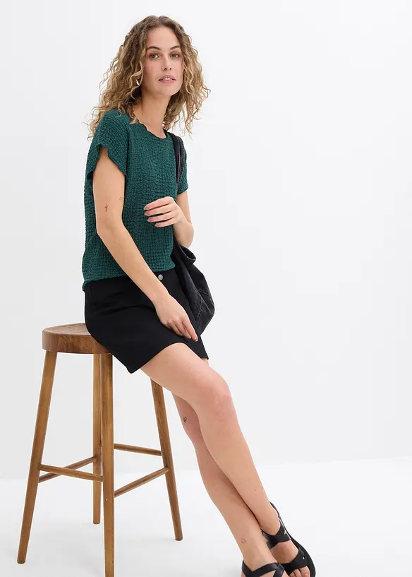 Top en crêpe léger, bonprix