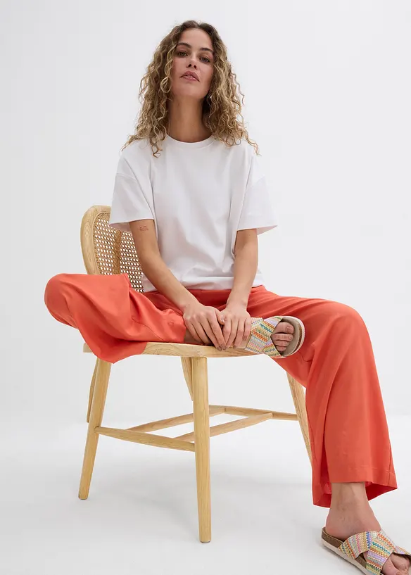 Pantalon palazzo à ceinture élastiquée, bonprix