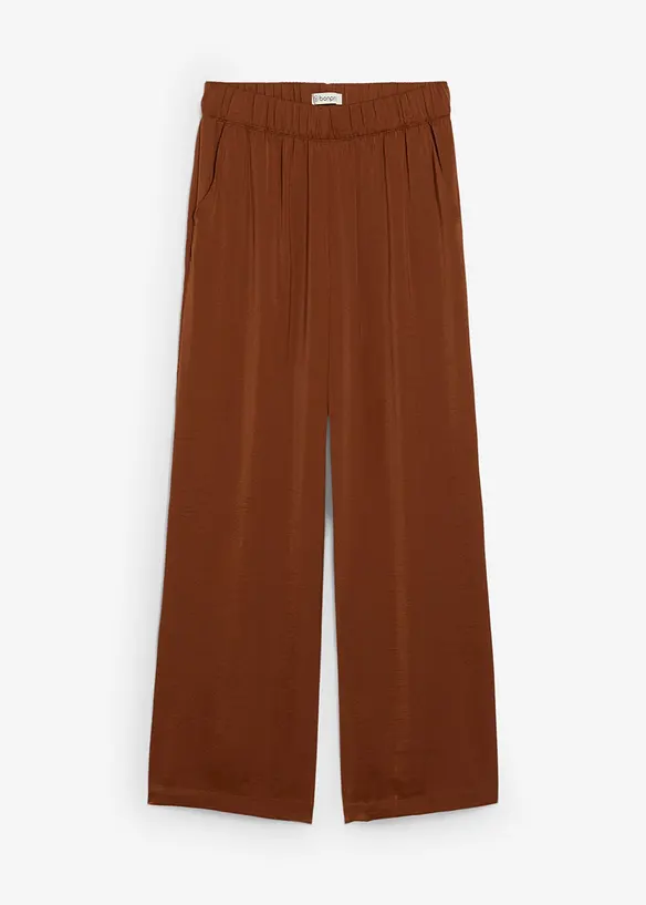 Pantalon palazzo l&eacute;ger et textur&eacute;, bonprix