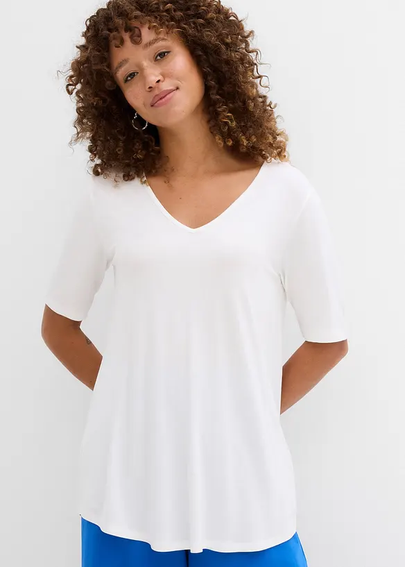 T-shirt long en viscose douce, bonprix