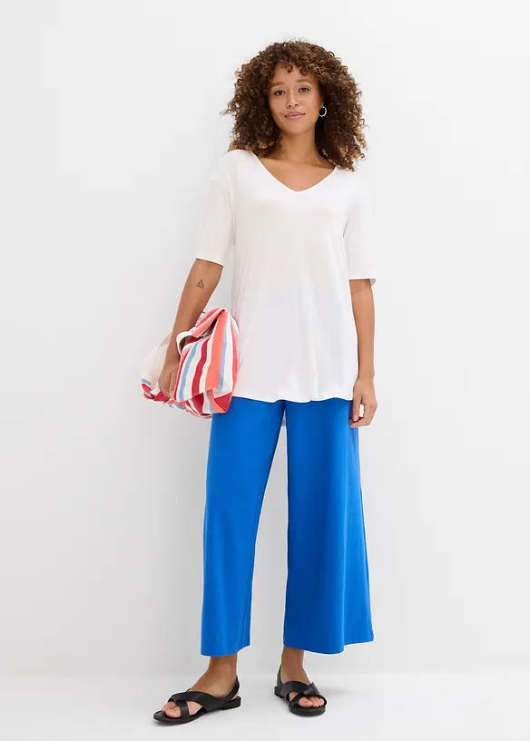 T-shirt long en viscose douce, bonprix