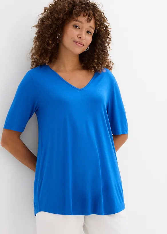 T-shirt long en viscose douce, bonprix