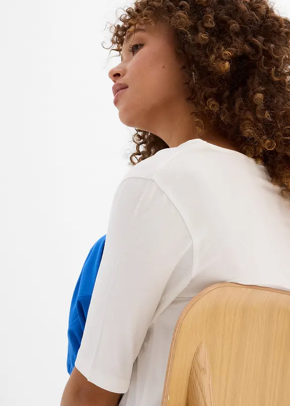 T-shirt long en viscose douce, bonprix