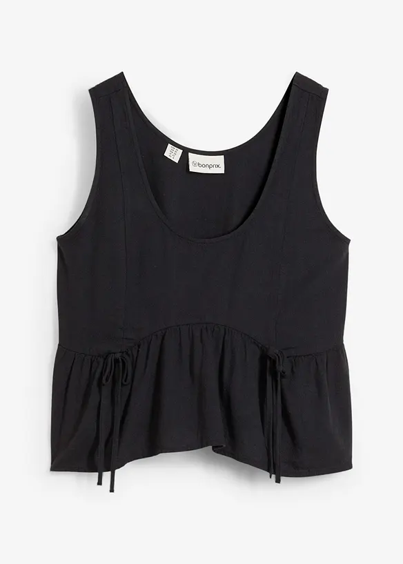 Blouse sans manches l&eacute;g&egrave;re en lin m&eacute;lang&eacute;, bonprix