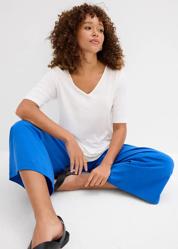 T-shirt long en viscose douce, bonprix