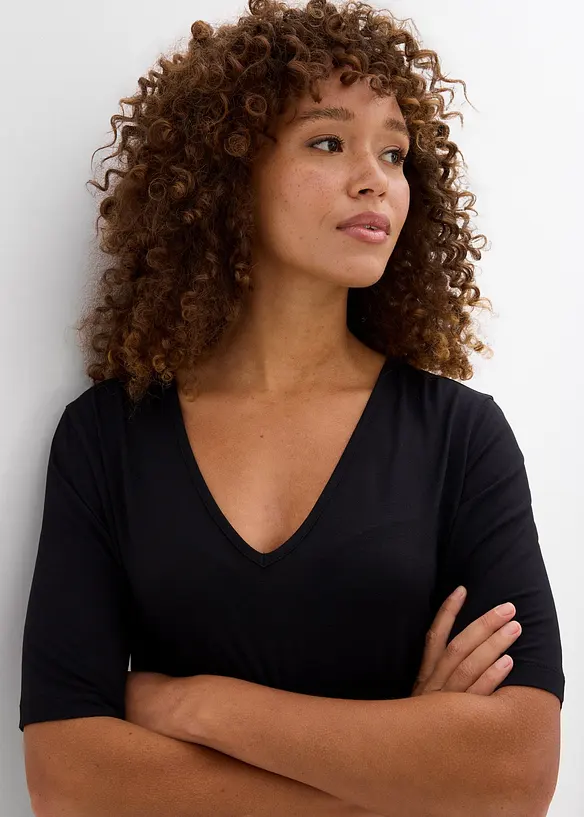 T-shirt long en viscose douce, bonprix