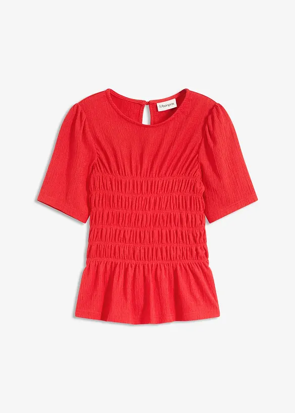 T-shirt avec smocks, bonprix