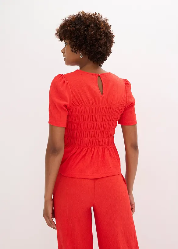 T-shirt avec smocks, bonprix