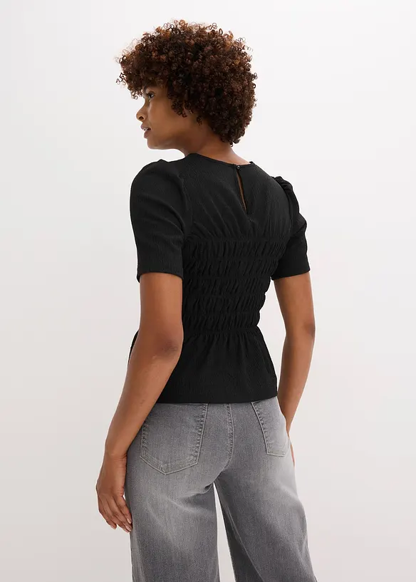 T-shirt avec smocks, bonprix